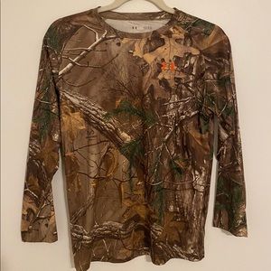 Under Armor YL Camo Heat Gear